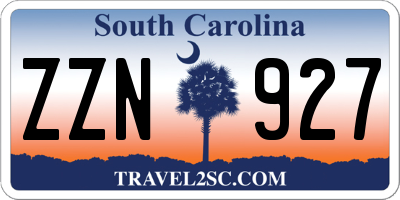 SC license plate ZZN927