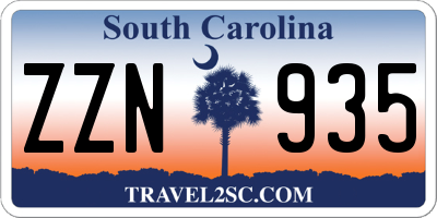 SC license plate ZZN935