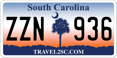 SC license plate ZZN936