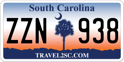 SC license plate ZZN938