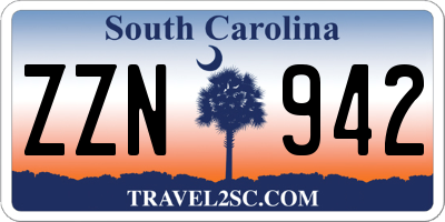 SC license plate ZZN942