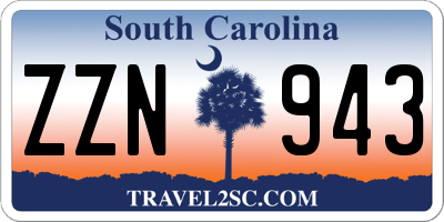 SC license plate ZZN943