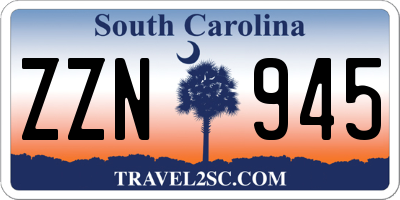 SC license plate ZZN945