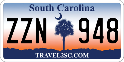 SC license plate ZZN948