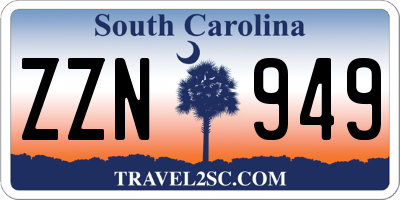 SC license plate ZZN949