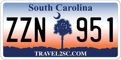 SC license plate ZZN951