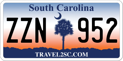 SC license plate ZZN952