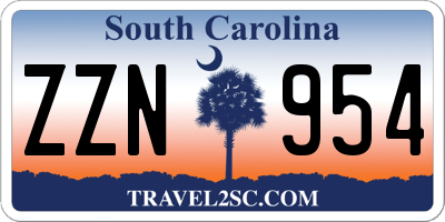 SC license plate ZZN954