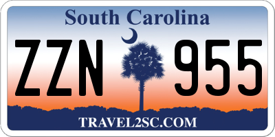 SC license plate ZZN955