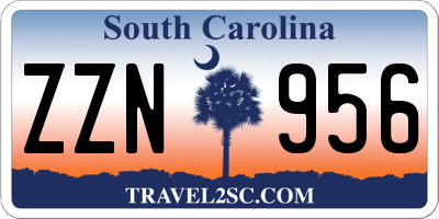 SC license plate ZZN956