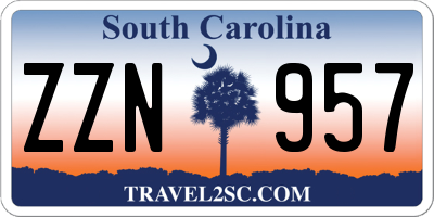 SC license plate ZZN957