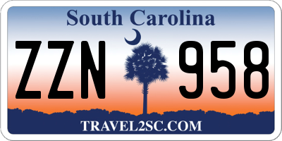SC license plate ZZN958
