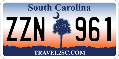 SC license plate ZZN961