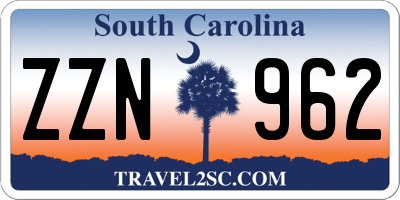 SC license plate ZZN962