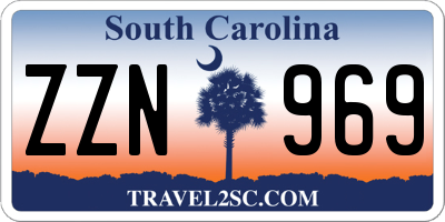 SC license plate ZZN969
