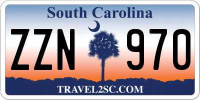 SC license plate ZZN970