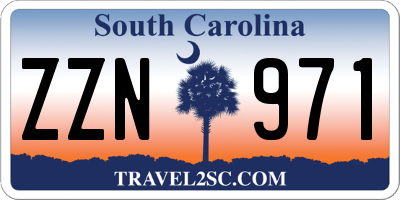 SC license plate ZZN971
