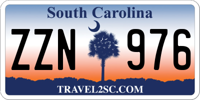 SC license plate ZZN976