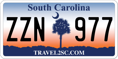 SC license plate ZZN977