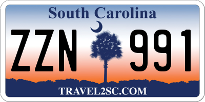 SC license plate ZZN991