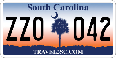 SC license plate ZZO042