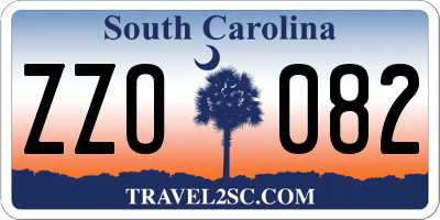 SC license plate ZZO082