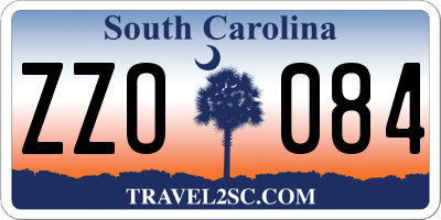 SC license plate ZZO084