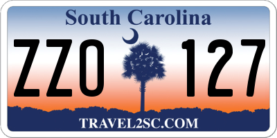 SC license plate ZZO127