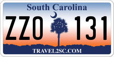 SC license plate ZZO131
