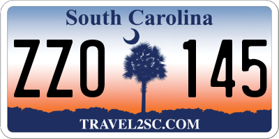 SC license plate ZZO145