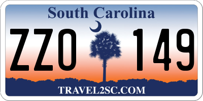 SC license plate ZZO149
