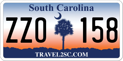 SC license plate ZZO158