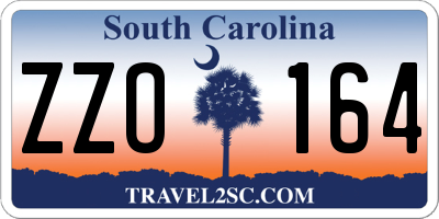 SC license plate ZZO164
