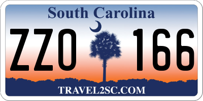 SC license plate ZZO166