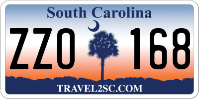 SC license plate ZZO168