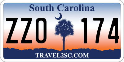 SC license plate ZZO174