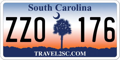 SC license plate ZZO176