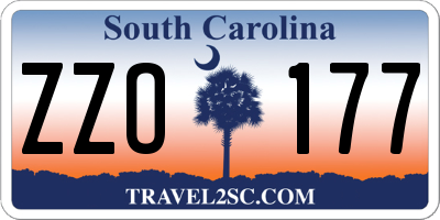 SC license plate ZZO177