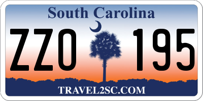 SC license plate ZZO195