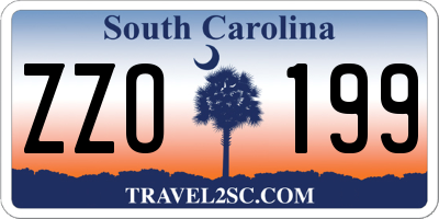 SC license plate ZZO199