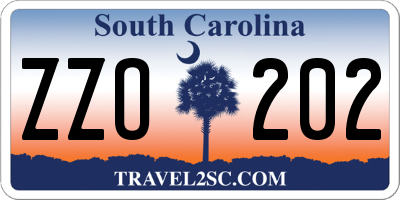 SC license plate ZZO202