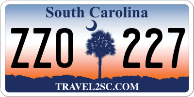 SC license plate ZZO227