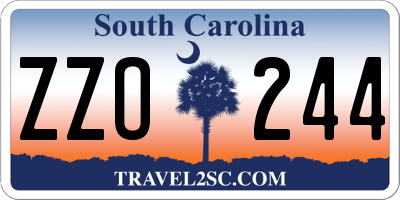 SC license plate ZZO244