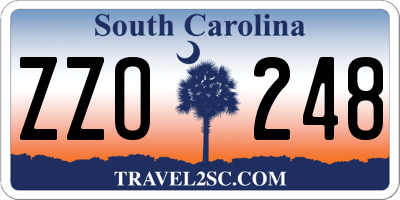 SC license plate ZZO248