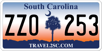 SC license plate ZZO253