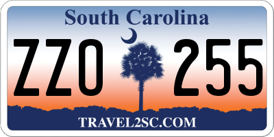 SC license plate ZZO255