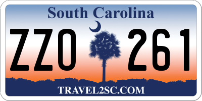 SC license plate ZZO261