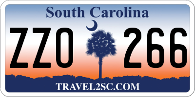 SC license plate ZZO266