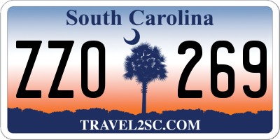 SC license plate ZZO269