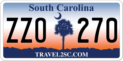 SC license plate ZZO270